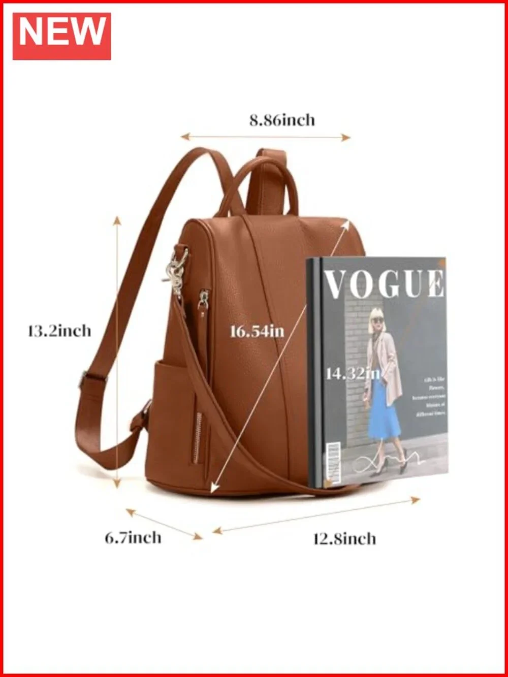 Genuine Leather Anti-theft Backpack Purse Large Capacity Convertible Shoulder